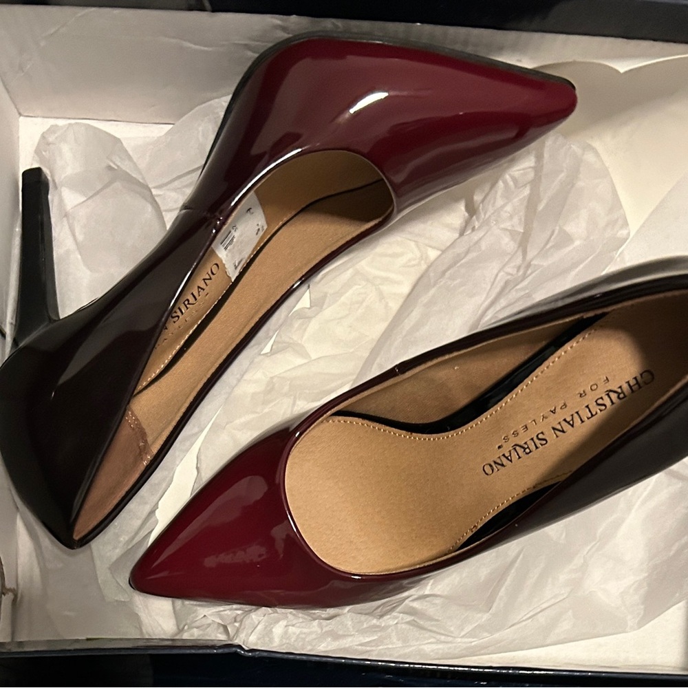 Christian Siriano Burgundy Stiletto Heels